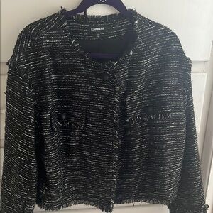 Express Black and White Tweed Jacket